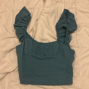 Free People Ruffle Sleeve Tank